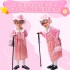 Old Lady Costume for Kids 100 Days of School Costume for Girls 13 pcs 100th Day of School Granny Old Lady Dress Up