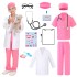ZelJoyla 12PCS Kids Doctor Costume for girls Halloween costume for kids 3-12 | Toddler Doctor Dress Up Clothes Set, Scrubs Costume with Accessories,Career Day Role Play Boy Girl