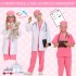 ZelJoyla 12PCS Kids Doctor Costume for girls Halloween costume for kids 3-12 | Toddler Doctor Dress Up Clothes Set, Scrubs Costume with Accessories,Career Day Role Play Boy Girl