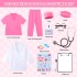 ZelJoyla 12PCS Kids Doctor Costume for girls Halloween costume for kids 3-12 | Toddler Doctor Dress Up Clothes Set, Scrubs Costume with Accessories,Career Day Role Play Boy Girl