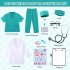 ZelJoyla 12PCS Kids Doctor Costume for girls Halloween costume for kids 3-12 | Toddler Doctor Dress Up Clothes Set, Scrubs Costume with Accessories,Career Day Role Play Boy Girl