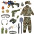 ZelJoyla Kids Army Costume for boys,Soldier Halloween Costume for boys 3-13 | 18PCS Military Soldier Costume with Army Toys,Kids Dress Up Role Play Set,Halloween Costume for Boys