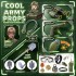 ZelJoyla Kids Army Costume for boys,Soldier Halloween Costume for boys 3-13 | 18PCS Military Soldier Costume with Army Toys,Kids Dress Up Role Play Set,Halloween Costume for Boys