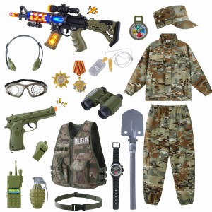 ZelJoyla Kids Army Costume for boys,Soldier Halloween Costume for boys 3-13 | 19PCS Military Soldier Costume with Army Toys,Kids Dress Up Role Play Set,Halloween Costume for Boys