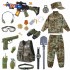 ZelJoyla Kids Army Costume for boys,Soldier Halloween Costume for boys 3-13 | 19PCS Military Soldier Costume with Army Toys,Kids Dress Up Role Play Set,Halloween Costume for Boys